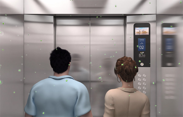 健康乘梯篇 轿厢空气净化杀菌动画
